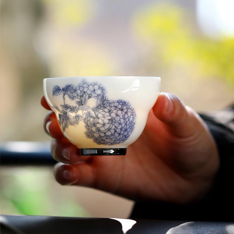 Longxun Kiln Master Huang Xudong Welcoming Fortune Teacup