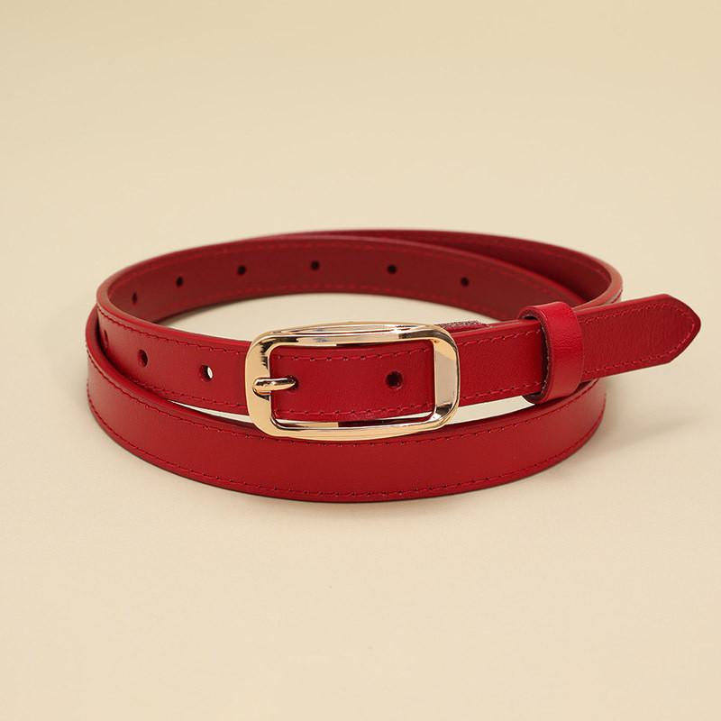 Leather Cowhide Elegant Ladies Fashion Belt With Alloy Pin Closure For Work