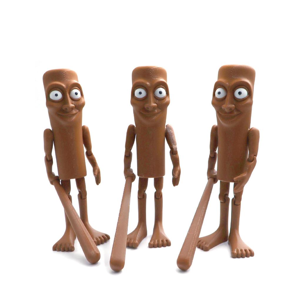 3D Printed Shan Hai Jing Wooden Stick Figure Decompression Toy