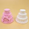 simulation double-layer small cake soap handmade silicone mold creative diy homemade aromatherapy candle mold
