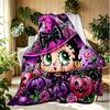 Betty Boop Pattern Blanket for Home Decoration, Bed, Sofa, Car Travel, Camping, Suitable for All Seasons, Birthday Christmas Gift