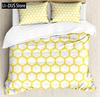 Nature Bedspread Lemon Tree Branches Gardening Design Decorative Quilted 3 Piece Coverlet Set with 2 Pillow Shams Full Size