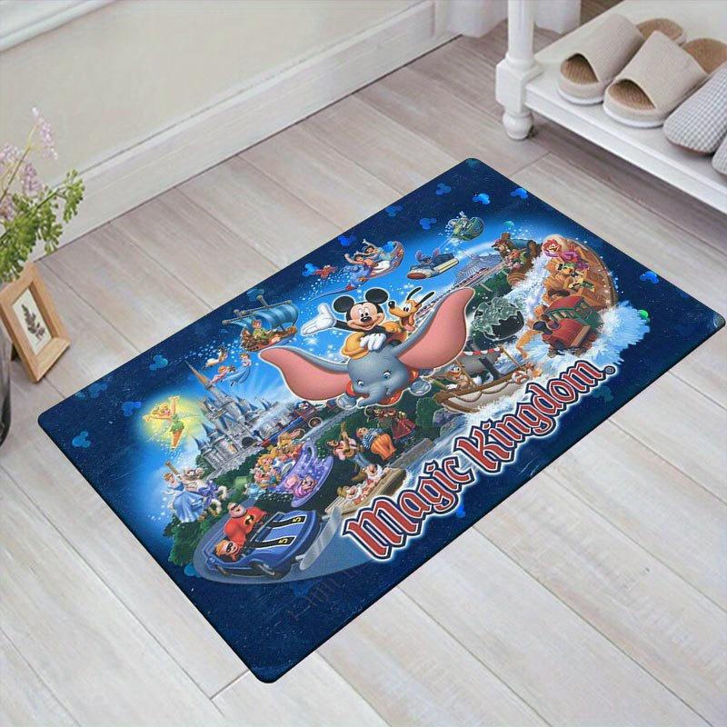 

1 шт. Ковер с рисунком Микки Мауса и Минни от Disney, Коврик для зоны, Нескользящий ковер, Коврик для пола, стирающийся вручную, Подходит для гостиной, спальни, Декор для дома 60cm by 90cm