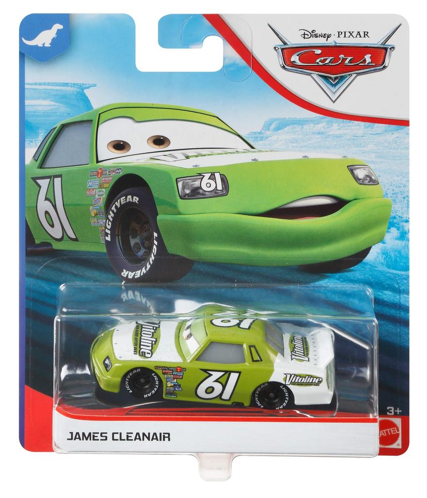 Cars 2019 Mattel Diecast Mini Car 1 Pack James Clean Air Bite Lean MATTEL CARS 1PACK JAMES CLEANAIR Disney PIXAR Character Car Crossroad Movie Piston