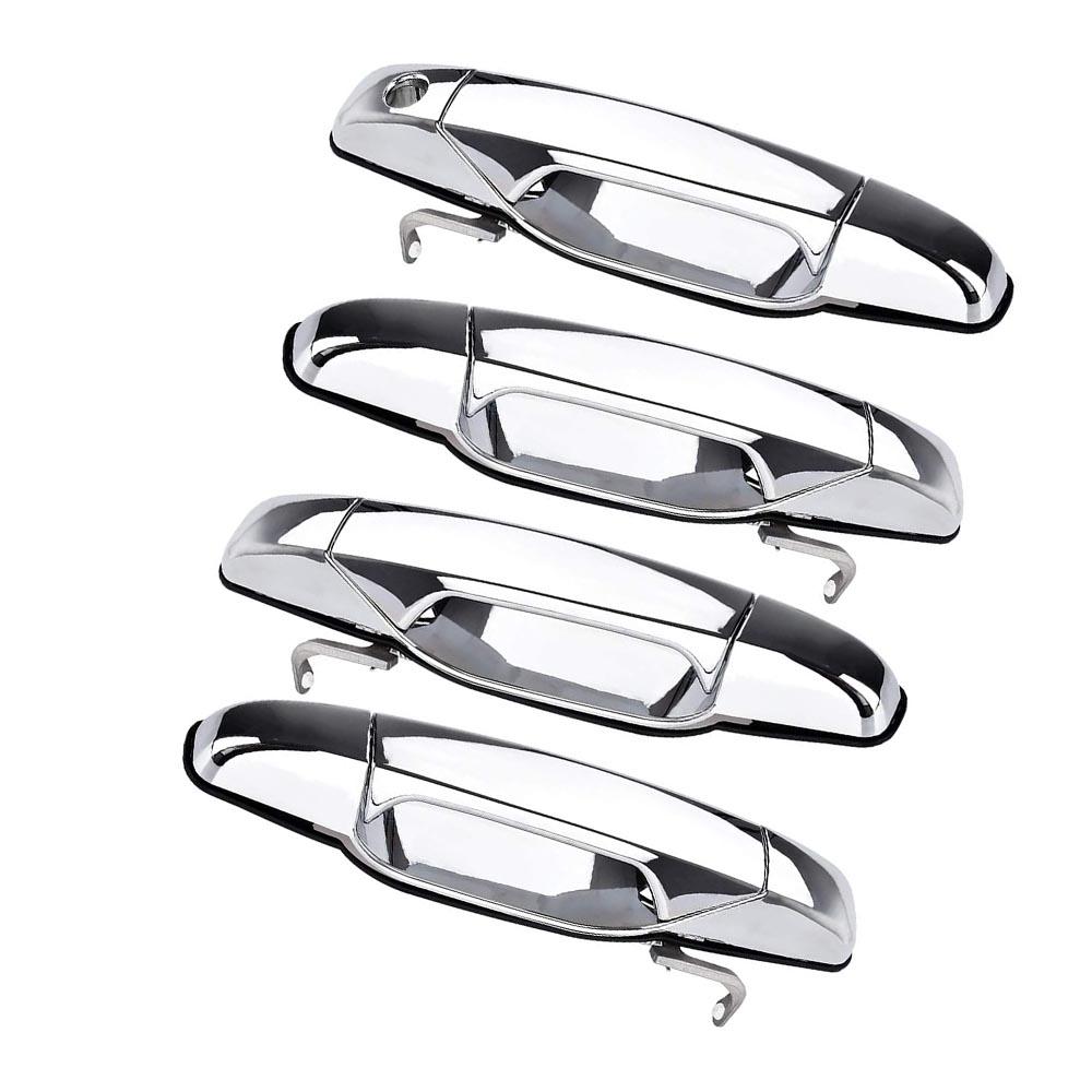 4Pcs Outside Exterior Door Handle Front Rear Left Right For Cadillac Escalade Chevy Silverado GMC Sierra Yukon Pickup
