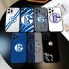 S-Schalke 04-PC Custodia per Telefono Per iPhone 17,16,15,14,13,12,11 Plus,Pro Max,XS,Copertura Nera in Morbido Silicone