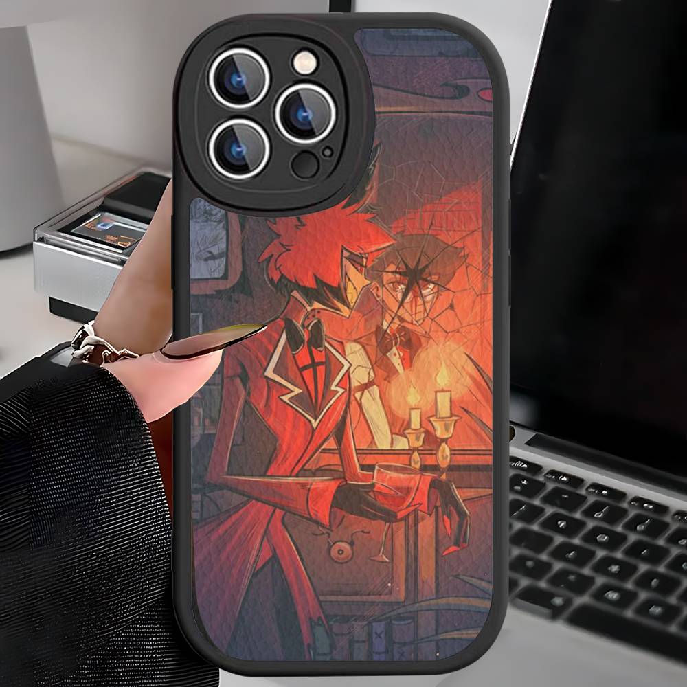 Anime Hotel Hazbin Alastor Phone Case For IPhone 16 15 14 13 12 11 Pro Max Plus Shockproof Leather Cover