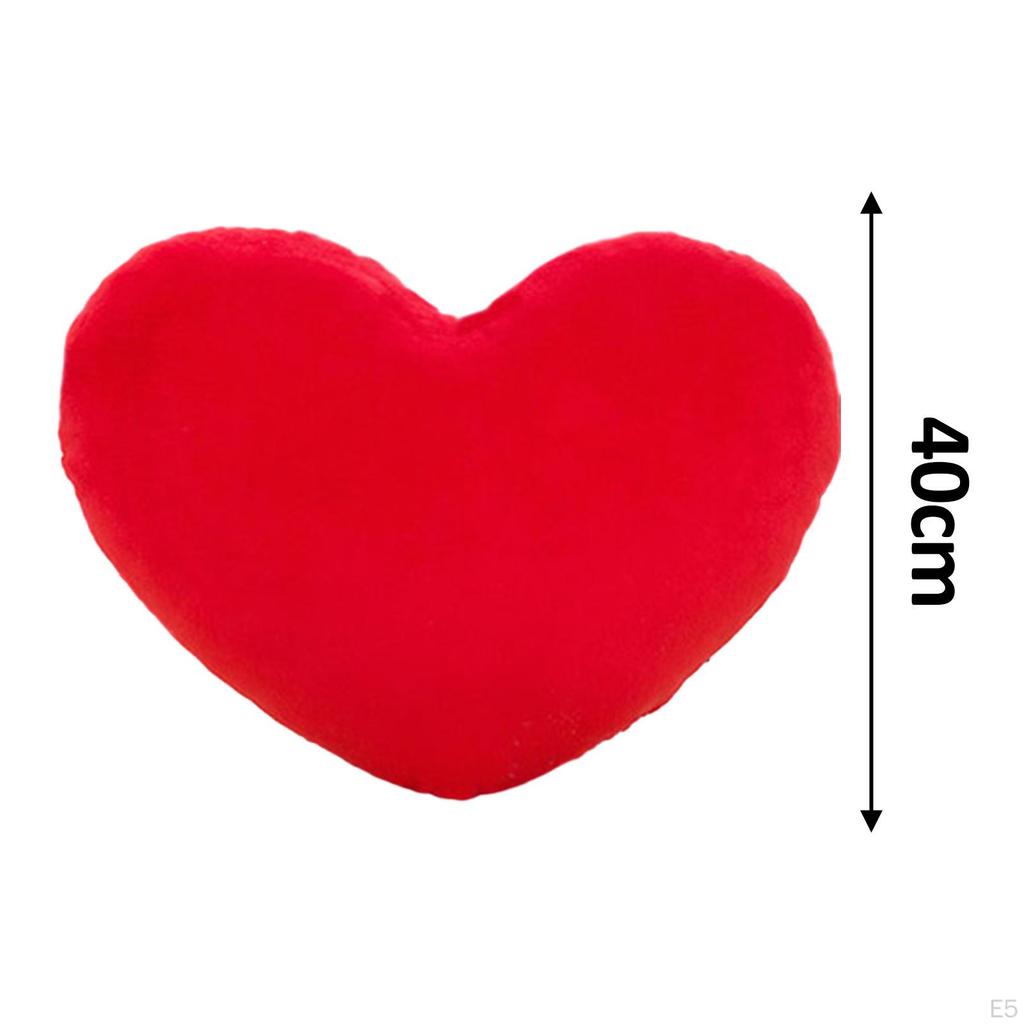 Heart Shaped Pillow Throw Red Soft Romantic Plush Cushion Valentines Decor for Classroom Home
