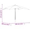 Vidaxl Parasol Ogrodowy Na Drewnianym Słupku, Zielony, 300X300X273 Cm