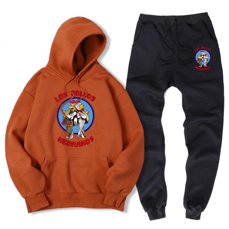 Los Pollos Hermanos Chicken Brothers Herren Damen Unisex Sets Casual Hoodies Sportanzüge Übergroße Sweatshirts Trainingsanzüge Mantel