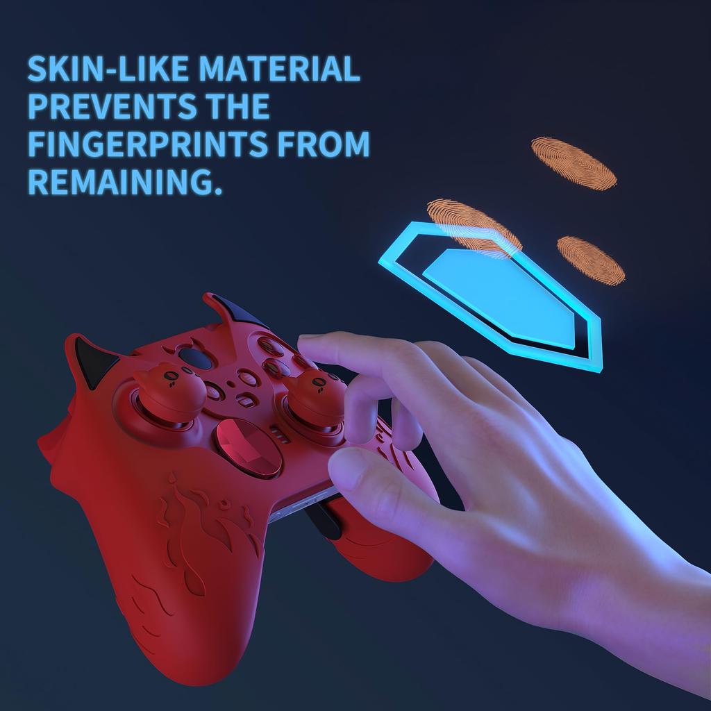 PlayVital Cute Demon Silicone Cover for Xbox Elite Wireless Controller Series Cute Silicone Cover for Xbox Elite Series 2 Includes Thumb Grip Cap 2,