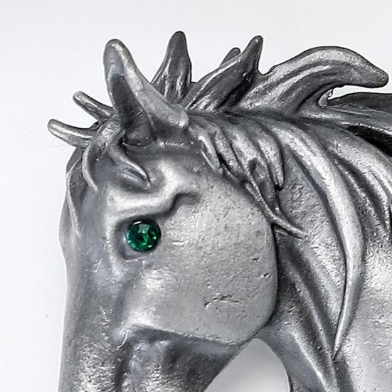 Alloy Horse Head Brooch Women Men Metal Horse Lapel Pin Animal Sweater Dress Suit Clothing Accessories Jewelry Gift
