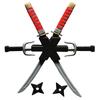 7-Piece Samurai & Ninja Toy Set: Swords, Daggers, Deadpool Cosplay Props