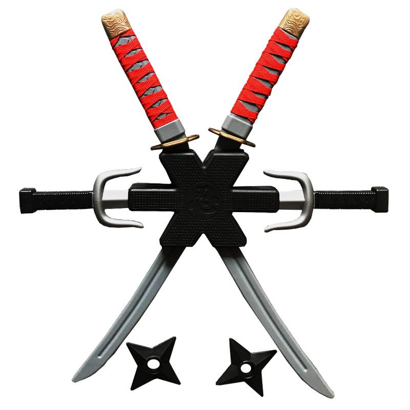 7-Piece Samurai & Ninja Toy Set: Swords, Daggers, Deadpool Cosplay Props