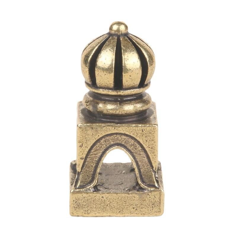 Vintage Brass Tibetan Style Small Seal Nepal Tibetan Carved Lion Seal He Zhi Bronze Seal Cultural Artifact Copperware Wholesale