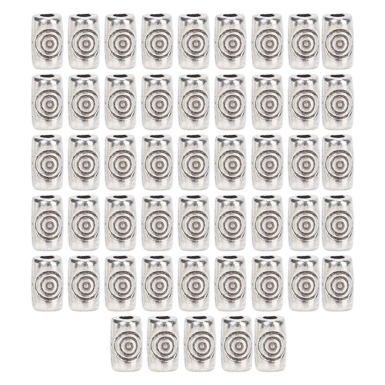 

50pcs Exquisite Beard Hair Beads Vintage Alloy Hair Braiding Beads Jewelry Accessories