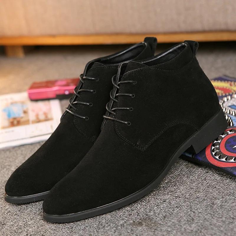 Men Boots Genuine Leather Ankle Boots Breathable Men Leather Boots High Top Shoes Outdoor Casual Men Winter Warm Shoes tyh7 35 5990₽