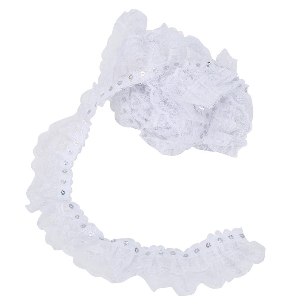 1pcs Sequins Embroidered Embroidered Lace Trim 3 Layer DIY Craft Trim Lace Ribbon Sewing Craft