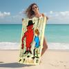 Personalized Halloween Party Invitation Beach Towel Microfiber Beach Towel Thin Absorbent for Beach Swimming Yoga Bath Sports. 0910249