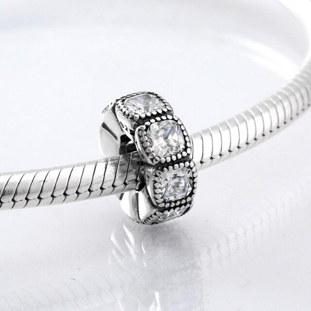 Perles fines en argent sterling 925 de forme ronde La famille est là où l'amour grandit Perles fines à faire soi-même adaptées aux bracelets à breloques originaux Fabrication de bijoux