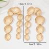 Chic Geometric Oval Metal Long Stud Earrings – Large, Versatile, and Stylish Dangle Design