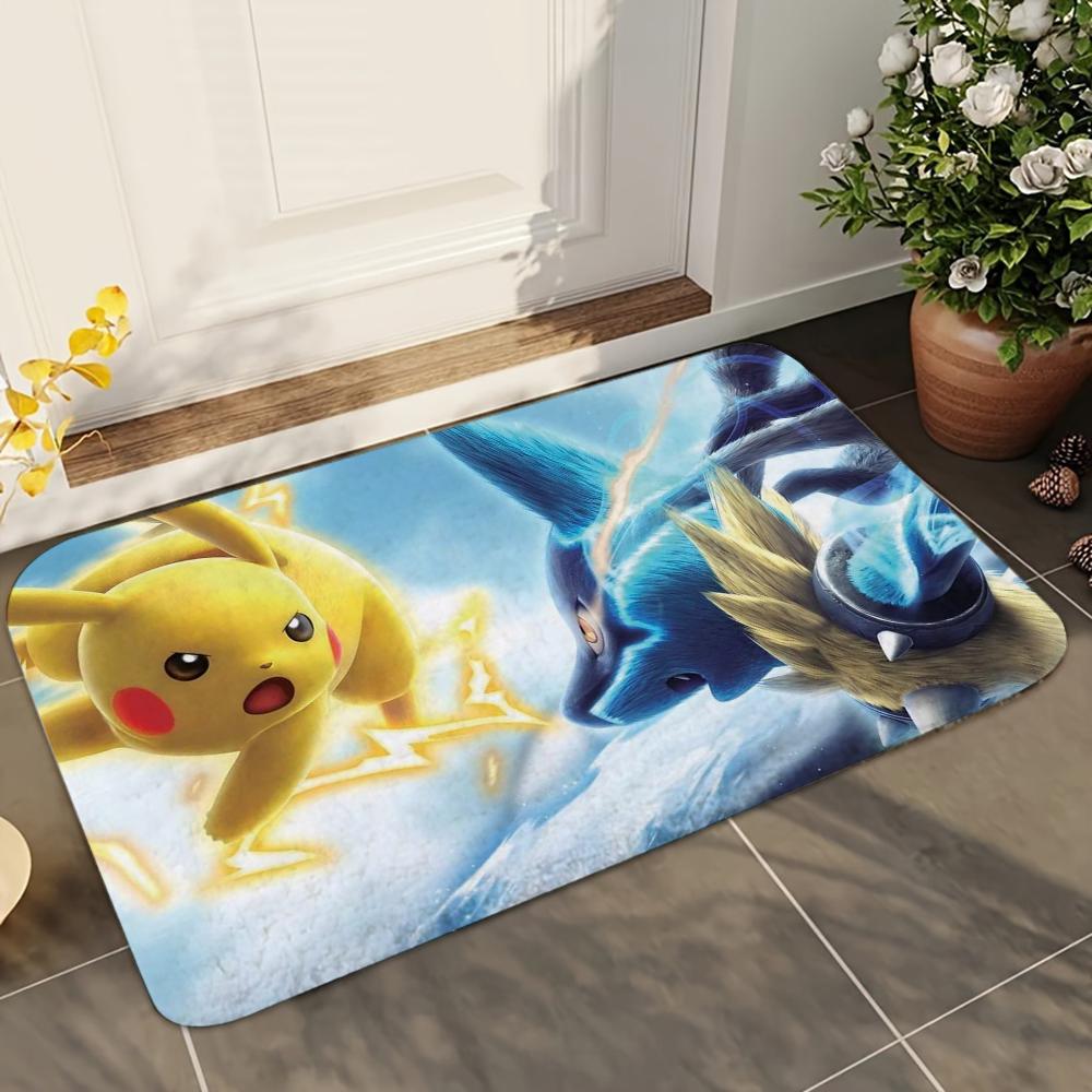 1pc B-Bandai P-Pokemon Bathroom Absorbent Mats Anti-Slip Mats Home Decor Supplies Carpets Home Kitchen Floor Mats