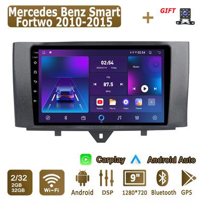Android Carplay Car Radio For Mercedes Benz Smart Fortwo 2010-2015 Multimedia Player Head Unit Stereo GPS Navigation BT WIFI 2+32GB