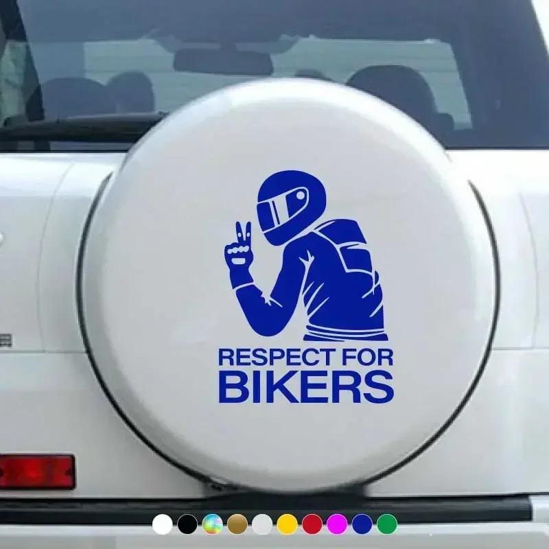 Car Motorcycle1pc 15x11CM Respect Biker Decor Sticker For On Vinyl 3D Stickers Motorcycle Vinyl 3D Stickers And Decals Worldmum