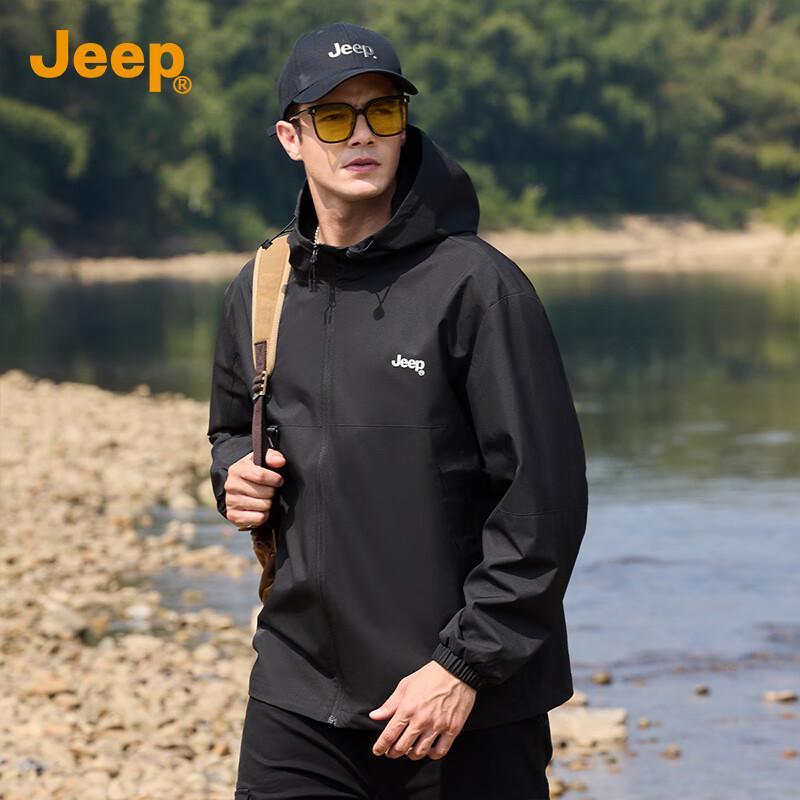 

Jeep Men s Outdoor Hooded Windbreaker Jacket 2XL