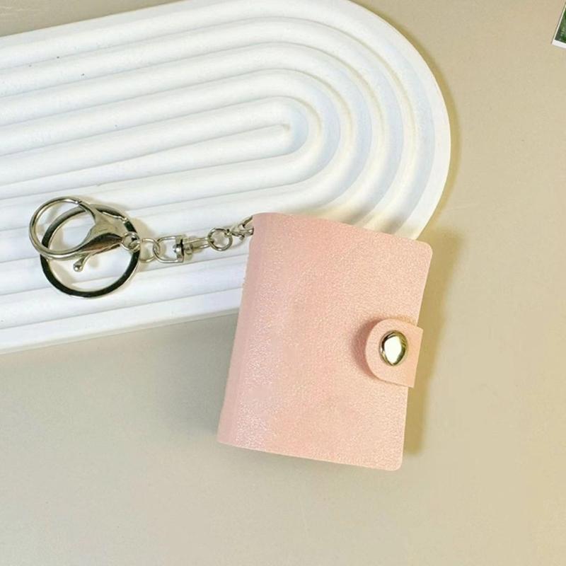Photocard Binder Album Mini Photo Album with Keychains Mini Photo Card Books Holder with Pendants DIY Keychian 40 Pocket