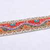 Ethnic Beaded Waist Cincher Stretch Waistband Bohemian Belt Body Girdle Feature Floral Accent for Women's Clothing
