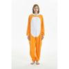Kids Carnival Costume Kigurumi Onesie, Fox Model, Orange/White, 7-8 Years