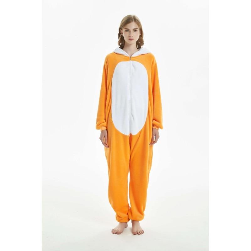 Kids Carnival Costume Kigurumi Onesie, Fox Model, Orange/White, 7-8 Years