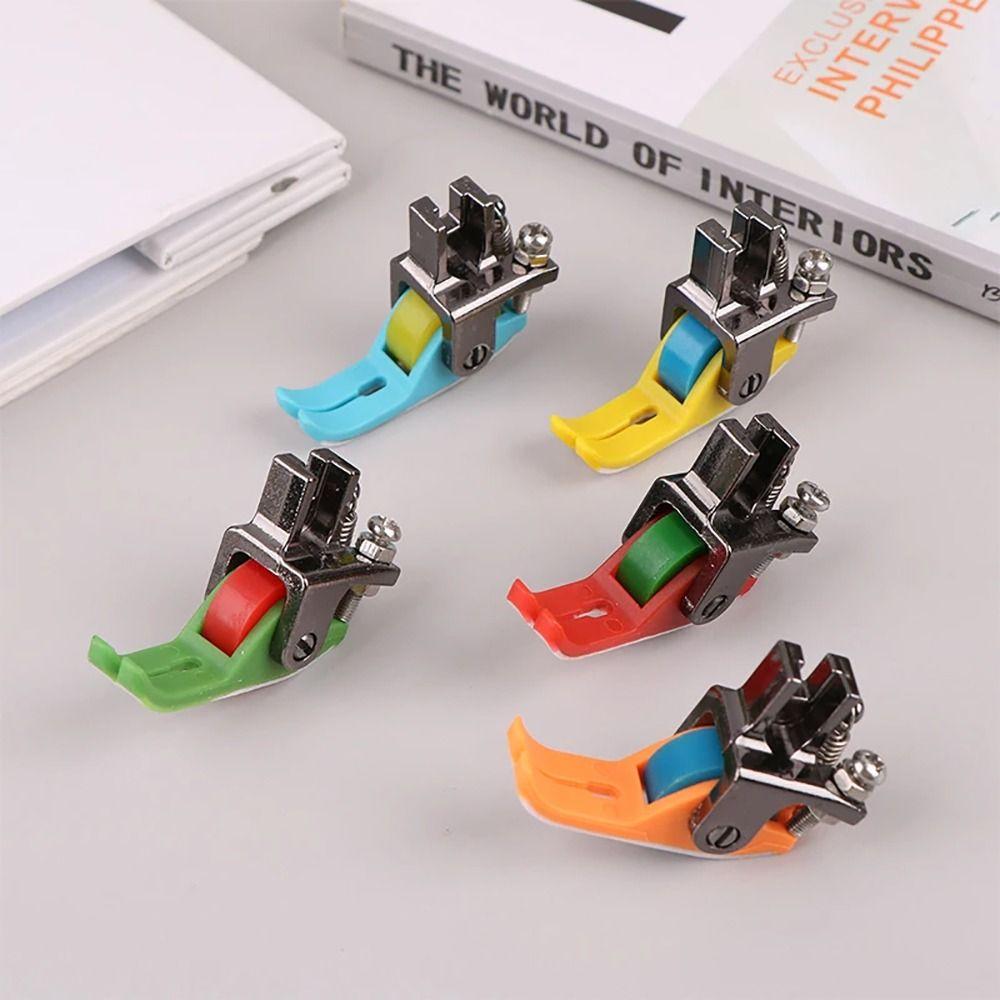 1Stuks Vervangbare Smalle Roller Persvoet Universele Plastic Wiel Persvoeten Lockstitch Naaimachine Accessoires