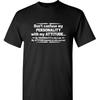 Don't Confuse My Personality Short Sleeve Crew Neck T Shirt Graphic Tees Sarcastic Humor Novelty Casual Wear