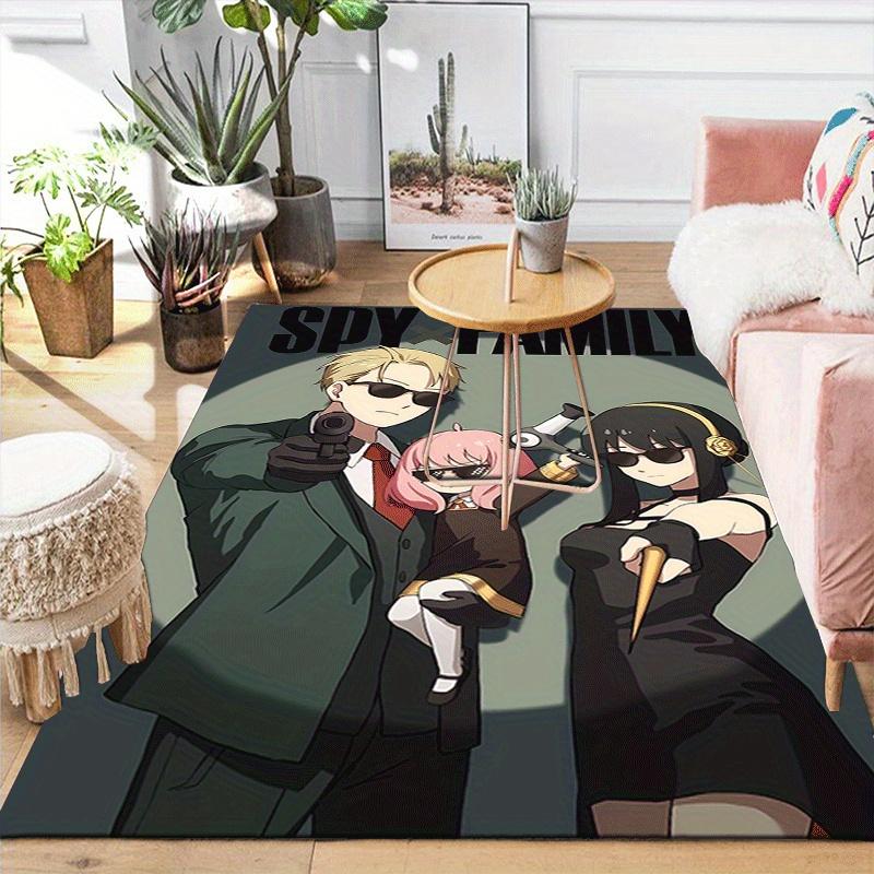 1pc Spy Family Pattern Area Rug, Anti Slip Non Shedding Stain Resistant Carpet