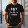 New Summer Men's Fashion T-shirt Personality National Flag Alphabet Printed Men's T-shirt Top