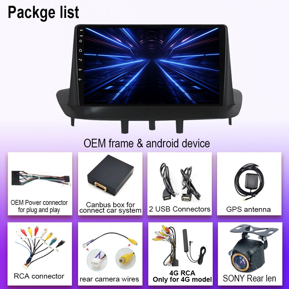 Car Radio Multimedia Play For Renault Megane 3 Fluence Samsung SM3 2008 - 2014 Android 14 Wireless Carplay DSP 48EQ No 2 Din DVD