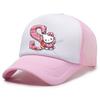 Hello Kitty Baseball Cap for Kids Adult Cartoon Letter Mesh Cap Kawaii Peaked Hat Pink Summer Cap Girls Woman Accessories Gift