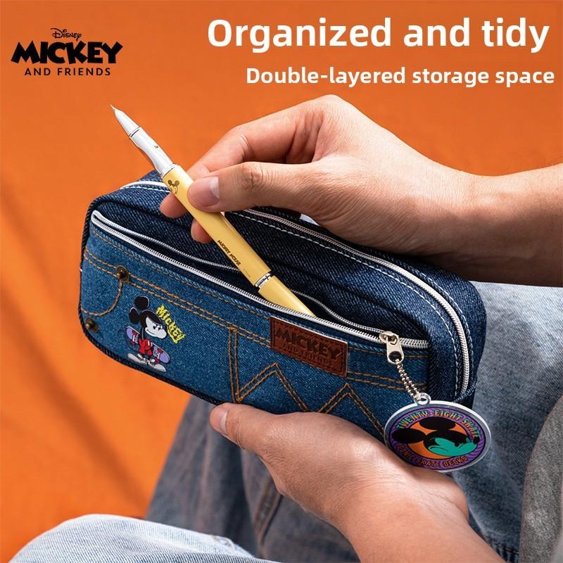Mickey Mouse Retro Stationery Organizer With Denim Fabric For Middle School And High School