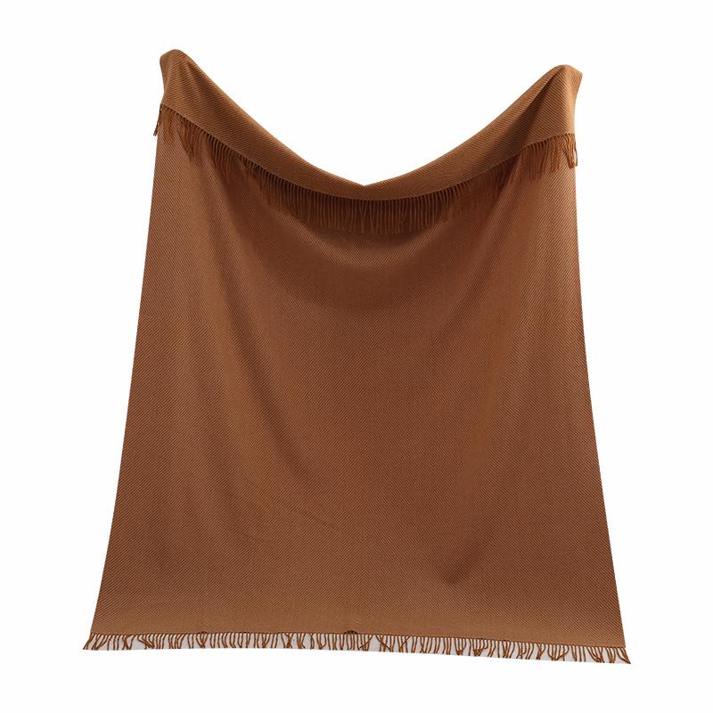 Pure Wool Tassel Shawl & Blanket - Thick, Warm, Skin-Friendly, Two-in-One Air Conditioning Blanket