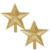 Goldener Glitzer Fünfzackiger Weihnachtsbaum Topper Stern Ornament
