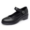 Fashion Women's Wedge Shoes Women Ankle Strap Casual Flat Shoes Woman Work Office Pumps Comfort Genuine Leather Shallow Mouth Mom Shoes