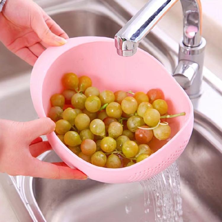 Kitchen Drain Basket Fruit Bowl Plastic Rice Washing Bowl Colander Rice Bowl Strainer Basket Homes Kitchen Organizers