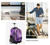 Vistar Climbing-Stairs Water-Resistant Trolley Backpack with Large Wheels & Capacity for Students