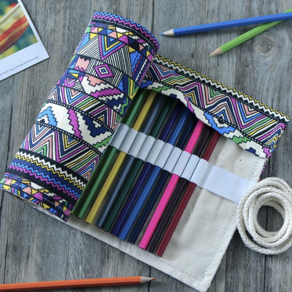 Ethnic Pencil Case School Pen Bag Storage Pouch Student Art Supplies