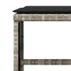 11 Piece Outdoor Dining Set with Cushions Light Grey Poly Rattan