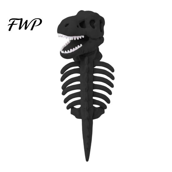 Night Walking Reflective Pet Apparel Glow In The Dark 3D Dinosaur Skeleton Costume, Plush Halloween Cosplay Outfit for Cats Dogs, Luminous Dino