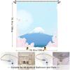 1 Piece Sakura And Mount Fuji Print Shower Curtain - Soft Polyester, Machine Washable, Suitable For All Seasons, With Hooks