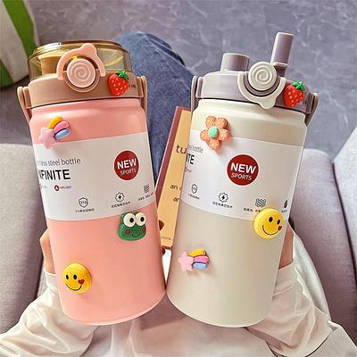 New 316 Stainless Steel Thermos Cup High Value Large Capacity Handle Pot Cute Double Drink Portable Portable Thermos Cup
